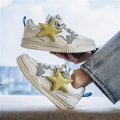 Новые мужские кожаные повседневные спортивные туфли Star Style легкие, прочные и универсальные. Это мужские повседневные кроссовки на шнуровке.