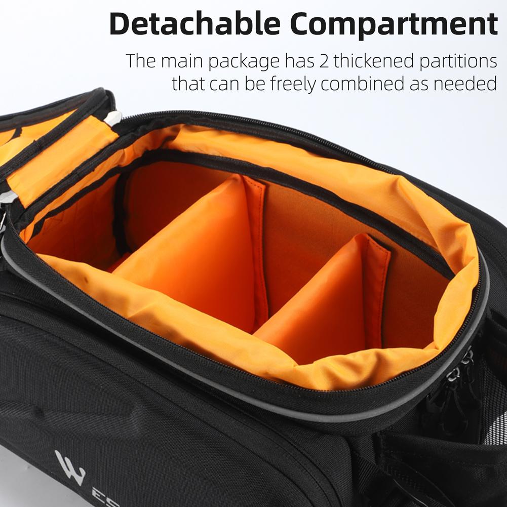 Expandable Large Capacity Bicycle Rear Rack Bag Outdoor TravelPack Portable Handbag Cycling Bike