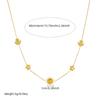 Gold Sun Moon Star Jewelry Set with Crystal Necklace and Earrings for Women