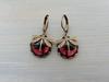 Vintage Antiqued Dragonfly Pattern Moonstone Earrings For Women Elegant Dangle Ear Jewelry