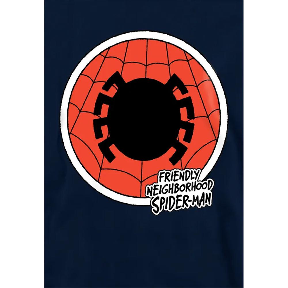 Spider-Man Childrens/Kids Friendly Neighborhood Badge Pull Over Hoodie