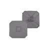 Coussin De Chaise - 40x40cm - Anthracite - 4 Rabats - Oeko-Tex®