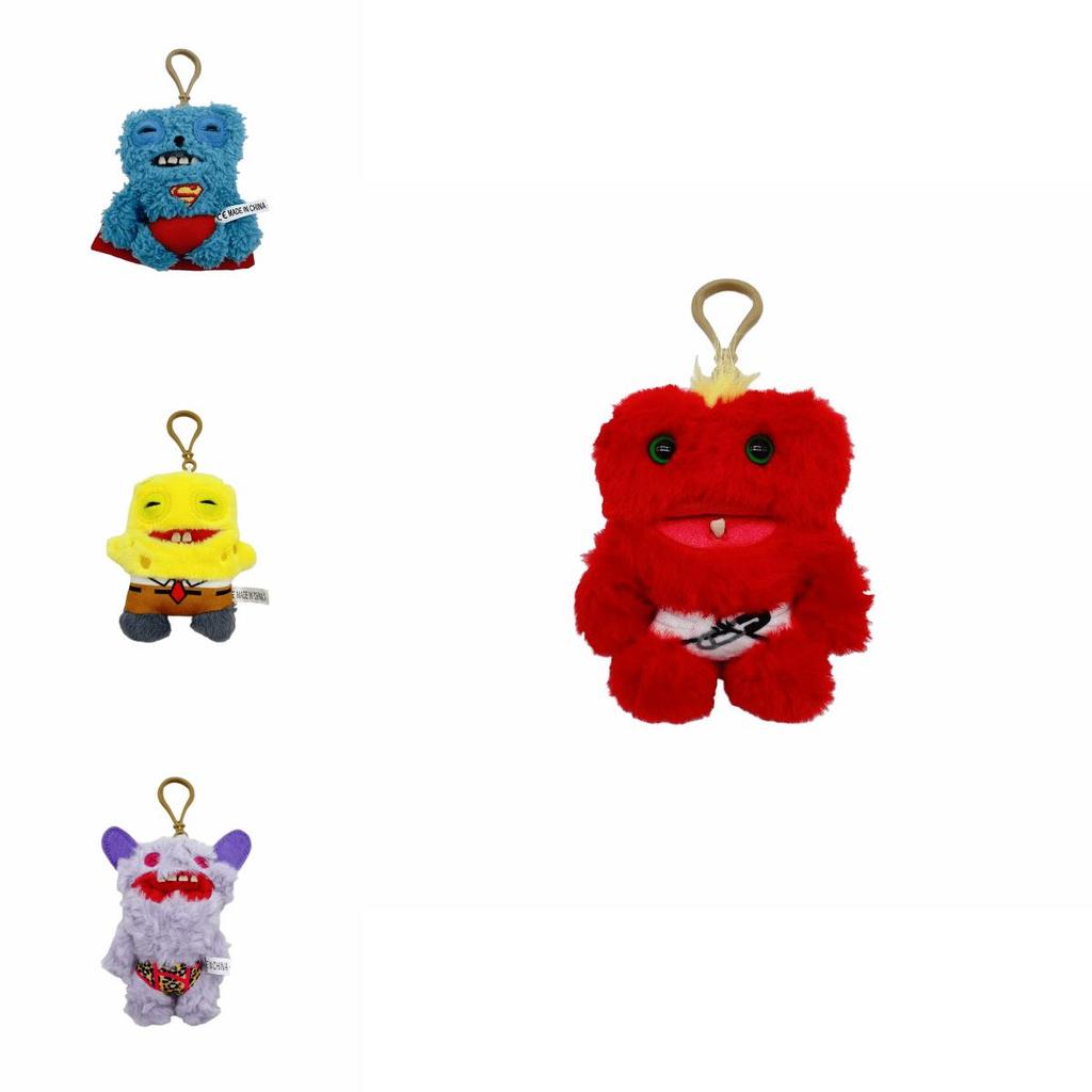 Fuggler Big Teeth Monster Plush Keychain With Cartoon Character For Kids And Decor