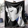 Anime Girl Throw Soft Flannel AC Blanket Lightweight Summer Nap Throw Cozy  Blanket for Sofa Bed Travel Home