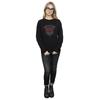 AC/DC Womens/Ladies Black Ice With Red Sweatshirt