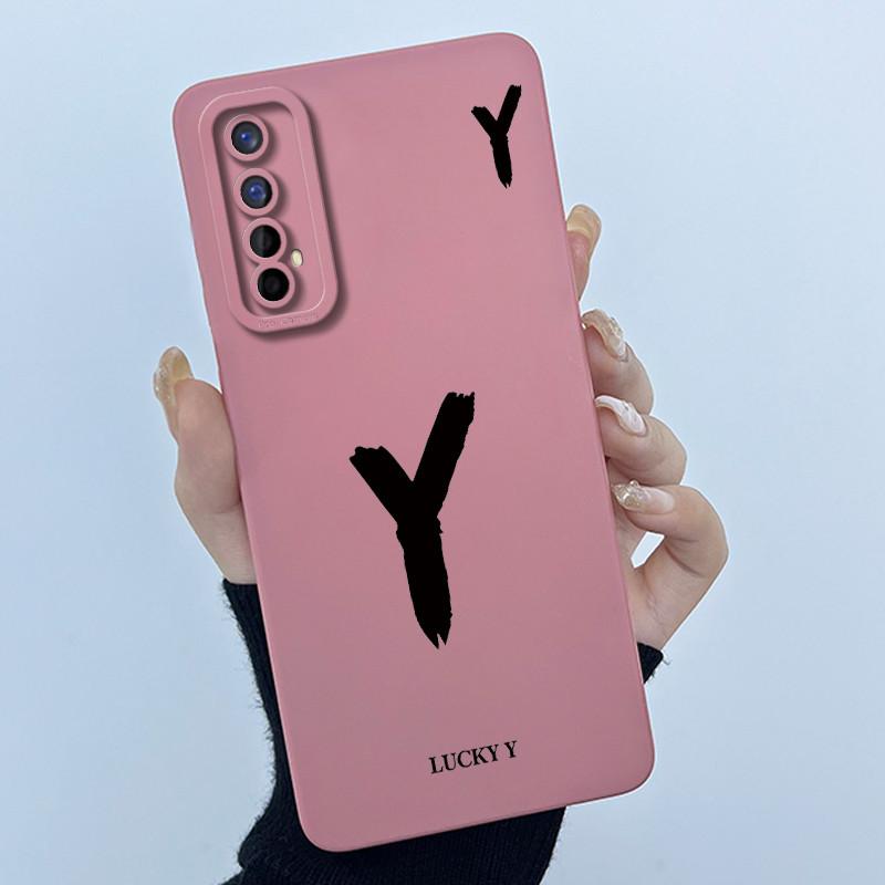 Для Realme 7 RMX2155 7 Pro RMX2170 Чехол Счастливой Начальной Буквой Мягкий Силиконовый Матовый Чехол для Телефона для Realme7 RMX2151 корпус