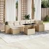 VidaXL Garden Lounge Set with Cushions 8 Pcs Beige Braided Resin 3269318