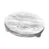 Round Display Tray Wood Pedestal Stand Home Decor Candle Bathroom Decorative Riser