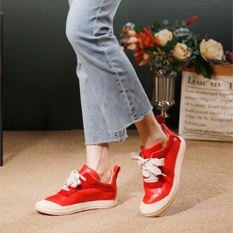 Johnature Женская обувь из натуральной кожи, удобная, на плоской подошве, универсальная, с мягкой подошвой, в спортивном стиле, повседневная