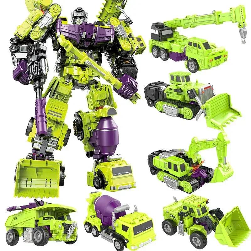 44cm JINJIANG 6 IN 1 Big Hook Transformation KO GT Devastator Action Figure Engineering Combiner Crane Gravity Model Gift Kid