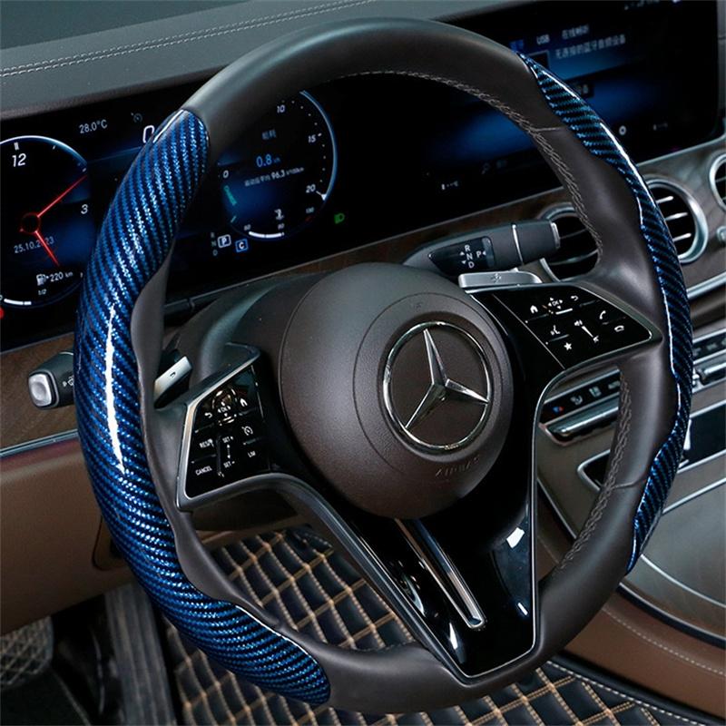 НОВЫЙ Чехол на руль из углеродного волокна Универсальный Нескользящий 2 шт. Чехол-бустер для руля Противоскользящие аксессуары