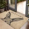 1pc, 2D Flat Printed "Peek-a-Boo Rabbit" Entrance Doormat, Non-Slip Machine Washable Easy-to-Clean Polyester Mat, Suitable for Home and Outdoor Decora