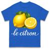 Le Citron Lemon Print Tshirt Unisex Unisex Minimalist French Quote Streetwear Casual Cotton Tee Tops