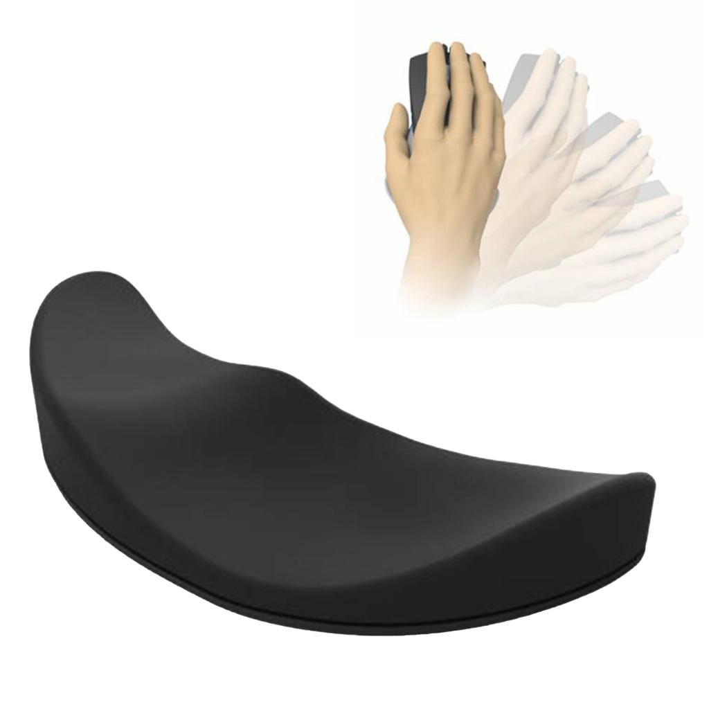 Коврик для мыши на запястье черный эргономичный поддержка противоскользящий силиконовый эластичный сглаживающий игровой подставка для запястья