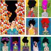 Abstract Flower Woman Girl Hair Fashion Poster Canvas Painting Nordic Wall Art Picture For Modern Living Room Home Decoration