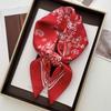 New Print Carriage Print Scarf Women's Spring and Summer Soft Satin Scarf Retro Versatile Shawl Headscarf