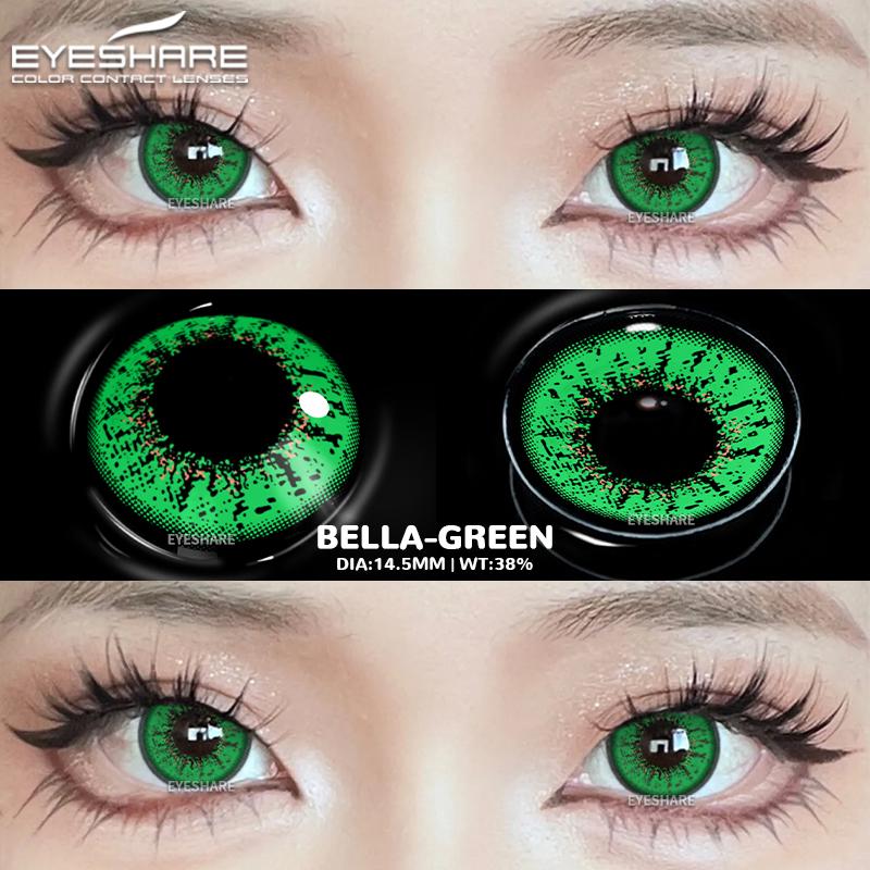 Eyeshare Colored Contact Lenses 2PCS Halloween Costume Colored Invisible Red Lenses Cosplay Color Makeup Purple Contact Lenses Eye Makeup Lenses