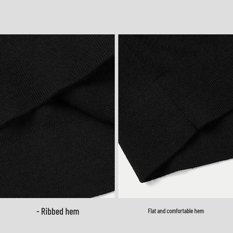 HLA Men's 100% Merino Wool Half-High Collar Slim-Fit Long-Sleeve Sweater