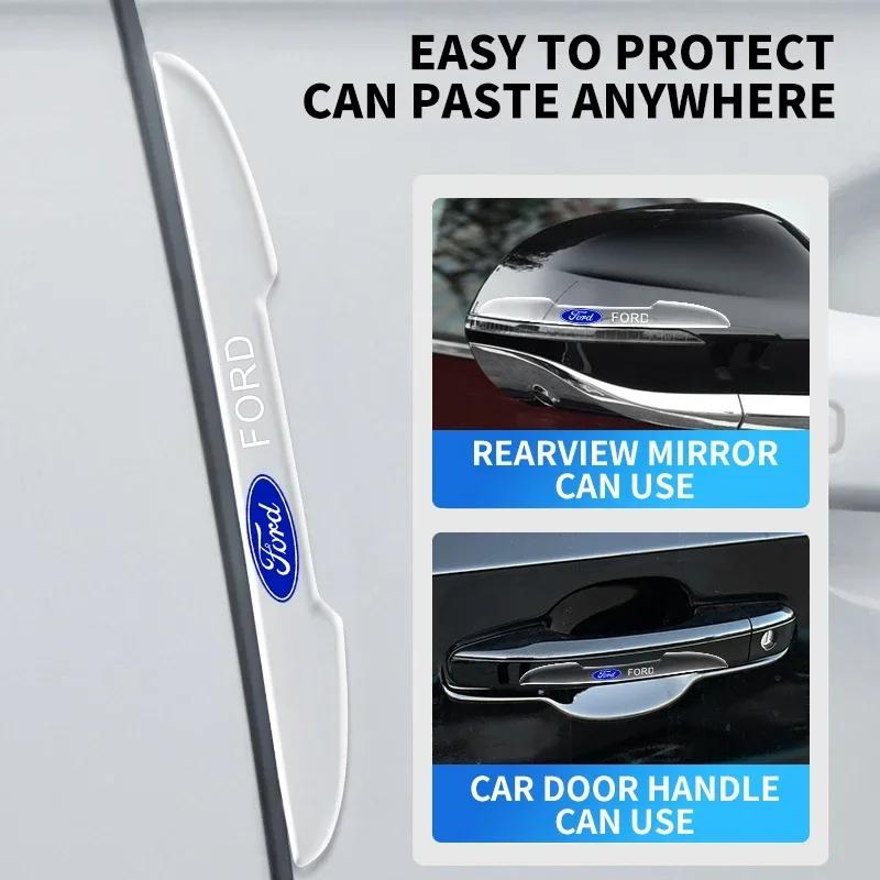 New 2026 Car Sticker Invisible car Door Handle Shake Scratches Protective For Ford Fiesta Ranger Focus Kuga Mustang S-MAX Transi