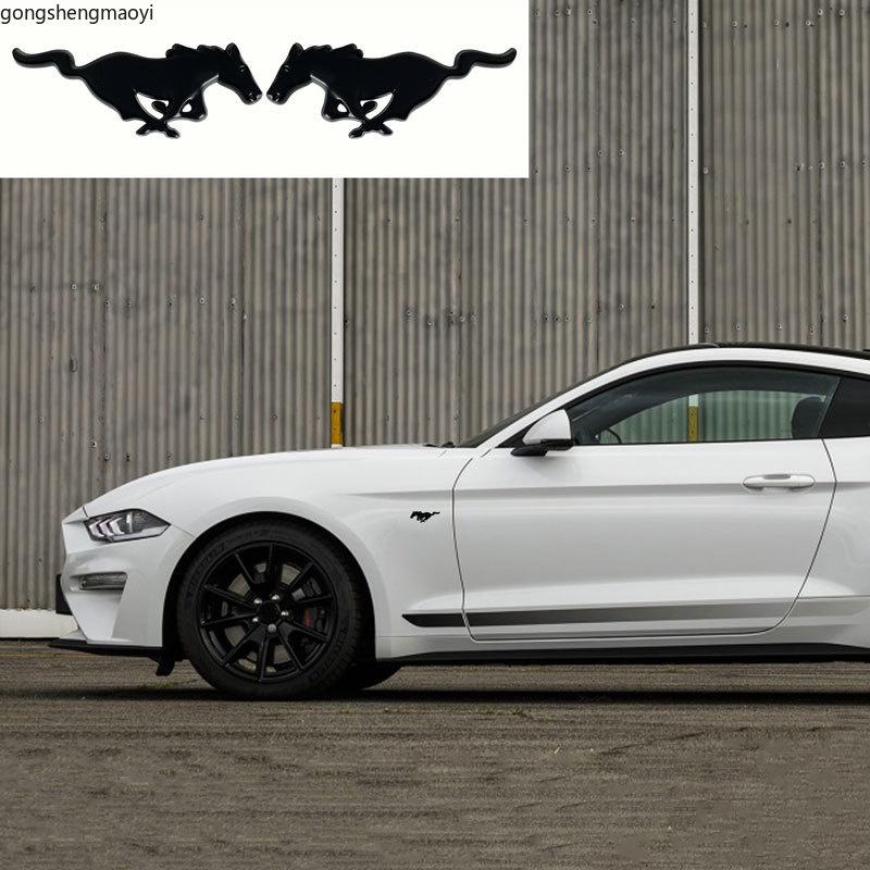 Стайлинг автомобиля 2 штуки 3D Металлические наклейки логотип конных скачек эмблема на боковину автомобиля наклейка на багажник подходит для Ford Mustang Shelby GT 350 500 Cob