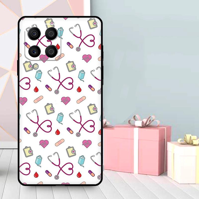 Милый Чехол-Сердечко со Стетоскопом для Samsung Galaxy M36 M12 M52 M06 M16 M56 M33 M15 M55 M31 M13 M14 M53 M32 M35 M34 M54