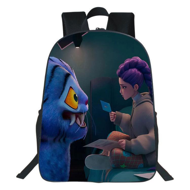 Demon Hunters Student & Kids 40CM Backpack - KPop Huntress Twin Shoulder Bag CLE