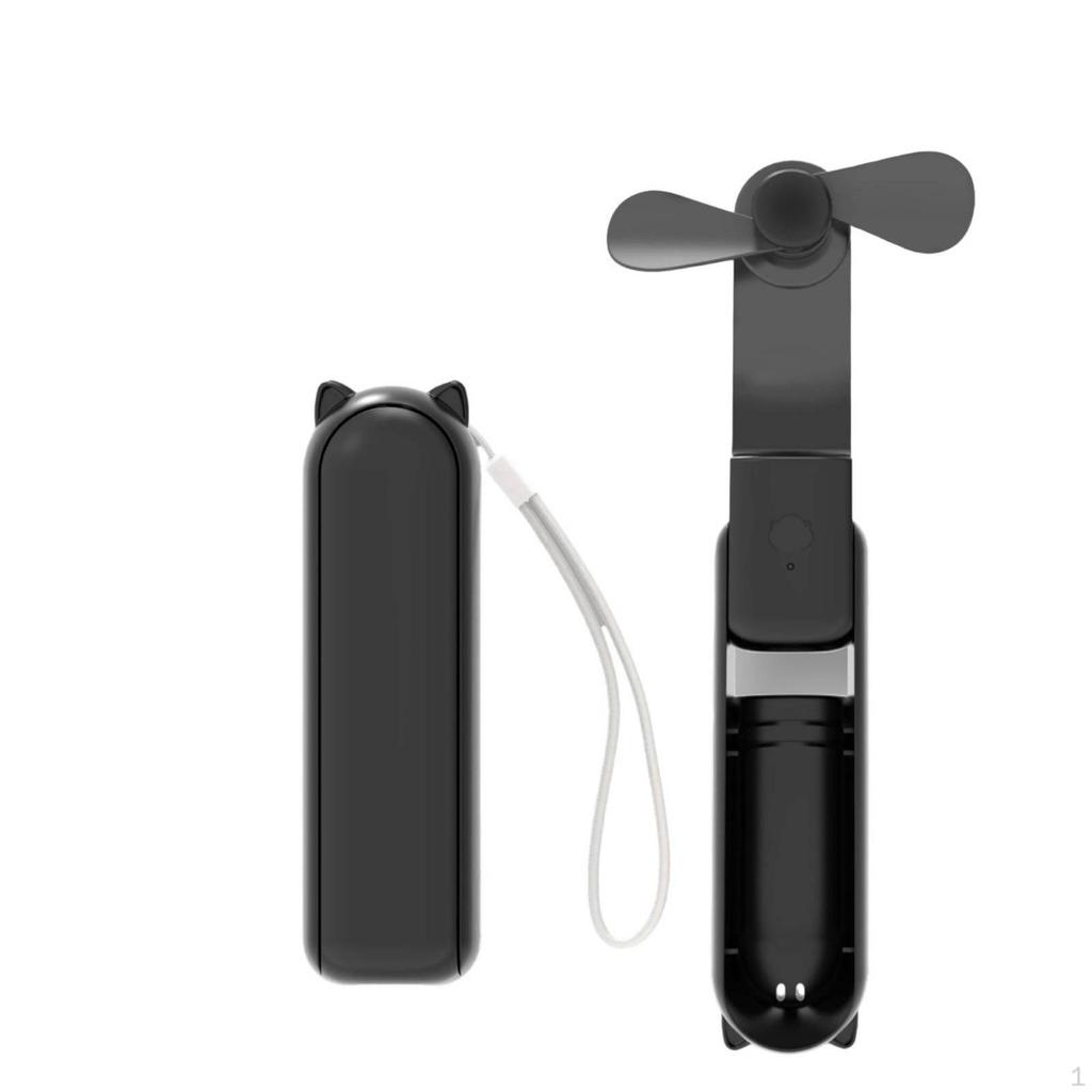 USB Многоразовый Мини-вентилятор Type C Зарядка Складной Трехскоростной Персональное Охлаждение Белый