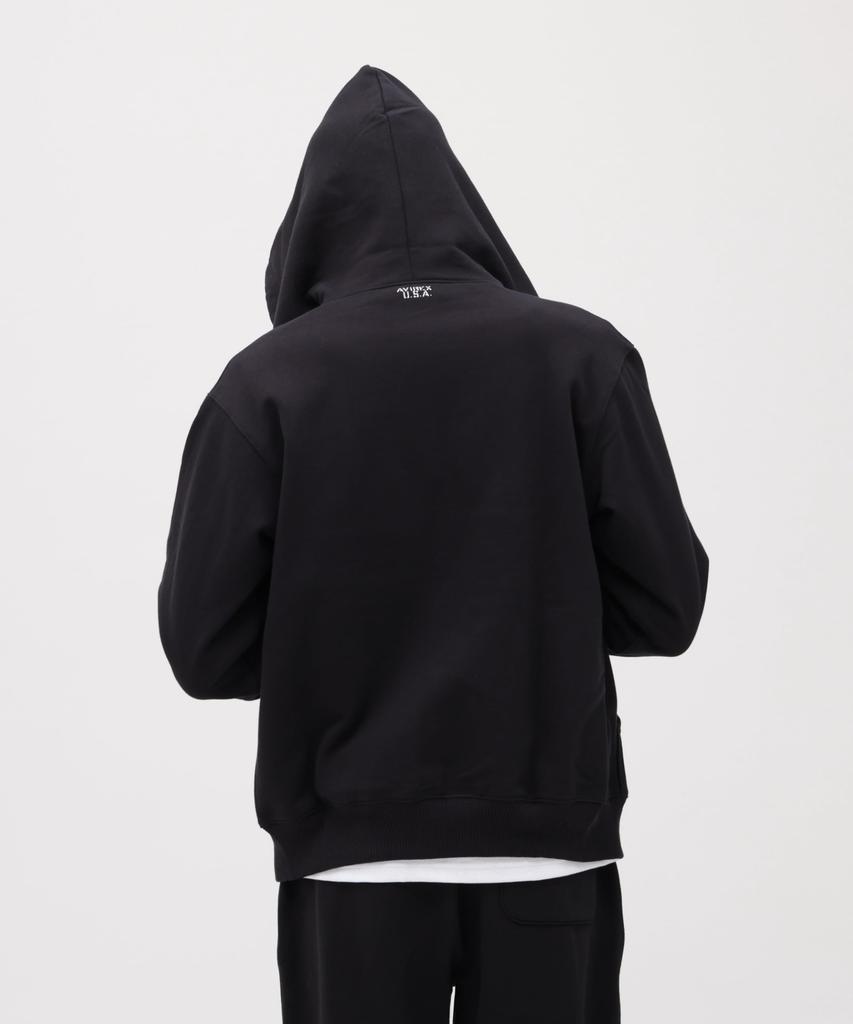 AVIREX DAILY ZIP UP SWEAT PARKA 783-3931005 men's M black