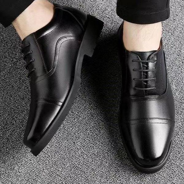 Men's Genuine Leather Shoes Spring and Summer Comfortable Breathable Soft Leather Soft Bottom Business Casual Leather Shoes
