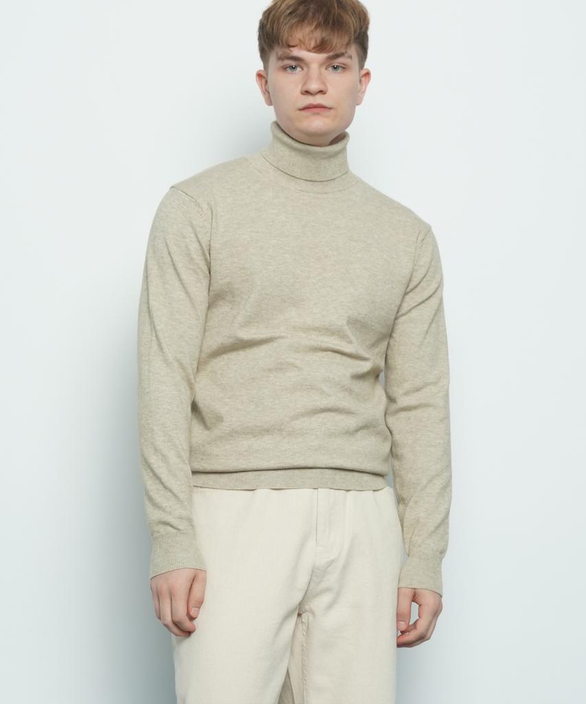 THE-ABON M613 Cash Polar Knit Beige
