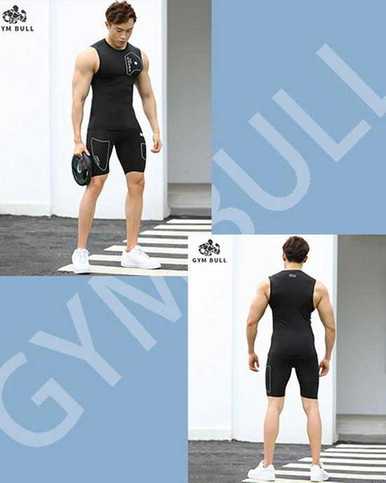 GYMBULL Модные мужские компрессионные шорты для бега серии Endorphin