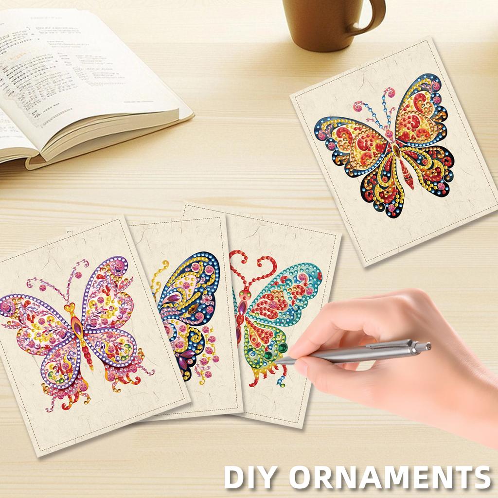 12 шт. Цветок Бабочка DIY Алмазное Искусство Ручной Работы Открытки с Конвертами Алмазная Живопись Открытки для Взрослых Новичков Праздничное Поздравление