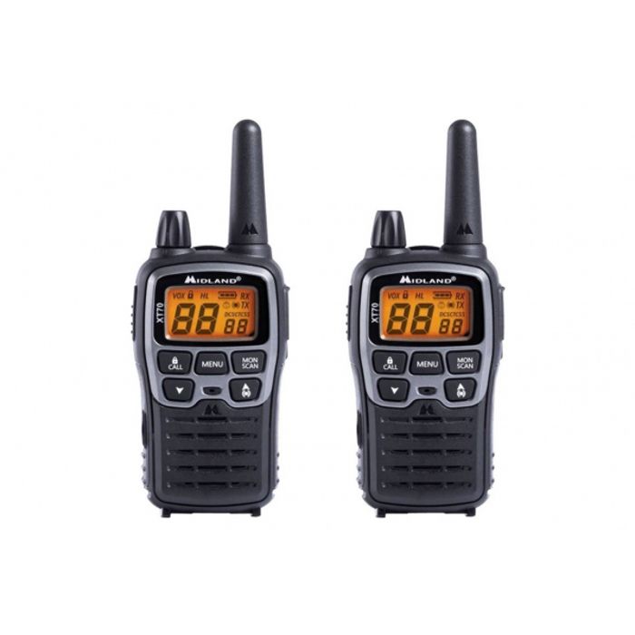 Radio Portable Midland XT70 - PMR/LPD - 446 MHz, 433 MHz - 93 Canaux (pack De 2)