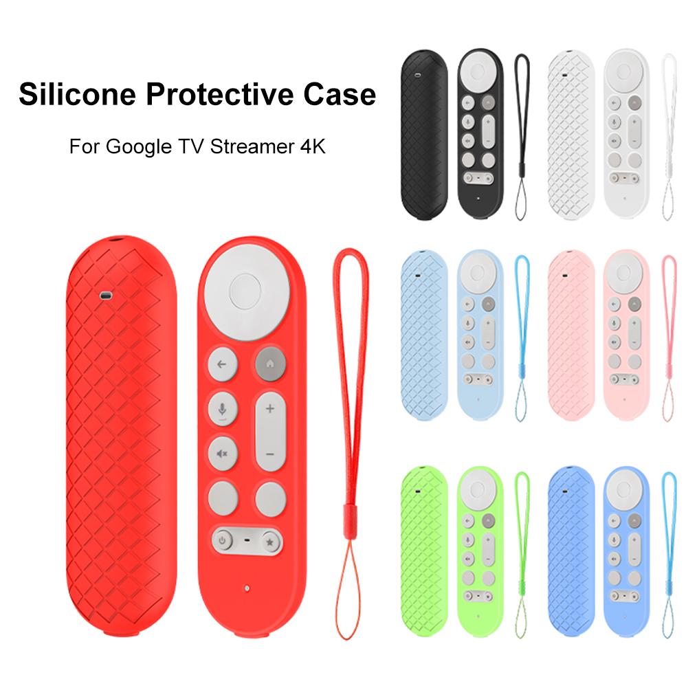 Silicone Remote Case Anti-Slip Protective Cover TV Remote Control Case Remote Protective Case for Google TV Streamer 4K Remote
