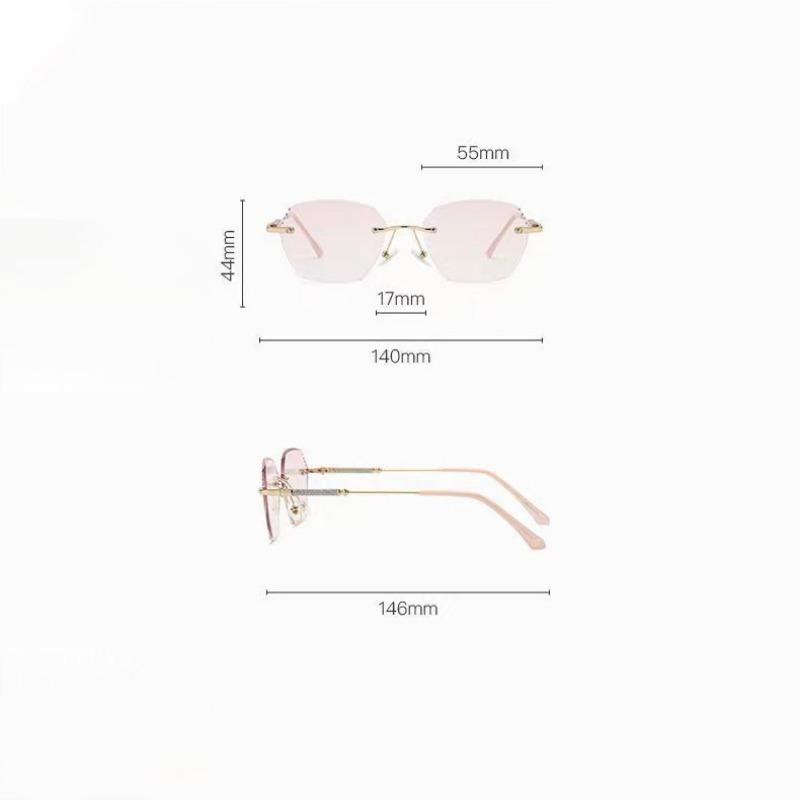 Женские роскошные очки для чтения без оправы. Удобные блестящие элегантные очки для защиты глаз. Ультралегкая оправа. Очки для компьютера. Очки с защитой от синего света.