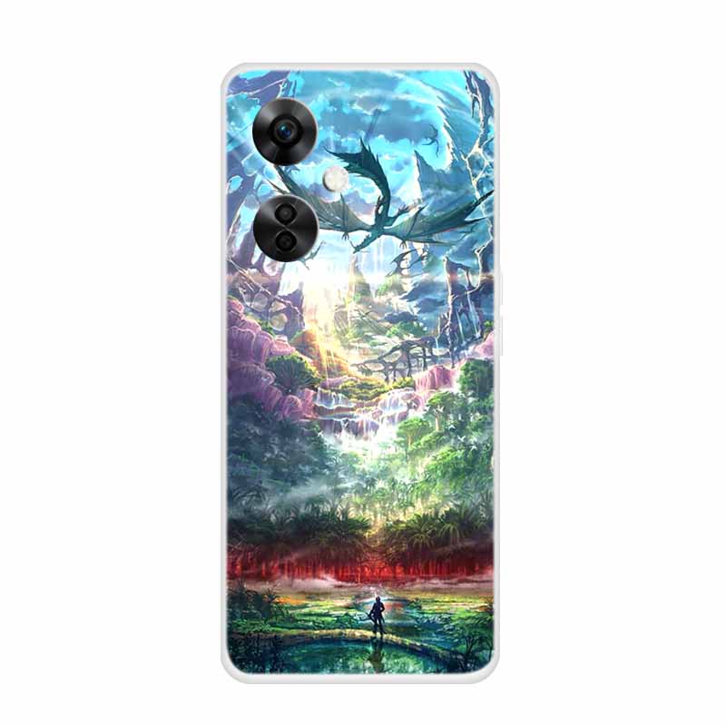 For OnePlus Nord CE 3 Lite 5G Cases Wolf Clear Soft TPU Silicone Phone Cover For One Plus Nord CE 3 5G Case Transparent Etui