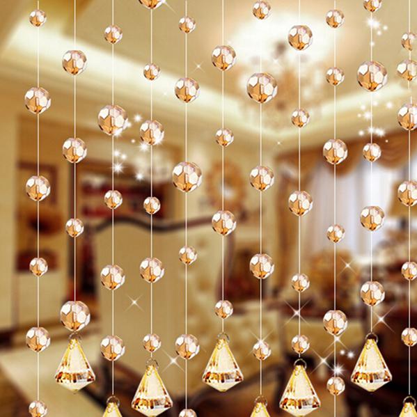 Fashion Home Decoration Crystal Bead Curtain Partition Door Curtain Panel Room Spangle Door