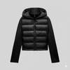 Women'a Lightweight Winter Jacket Hooded Solid Ladies Coats Zipper Pockets Long Sleeve Warm Sports Coat for Female
