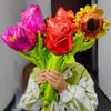 5PCS Tulip Rose Flower Shape Balloons Daisy Sunflower Balloon Bouquet New Rose Balloon  Anniversary