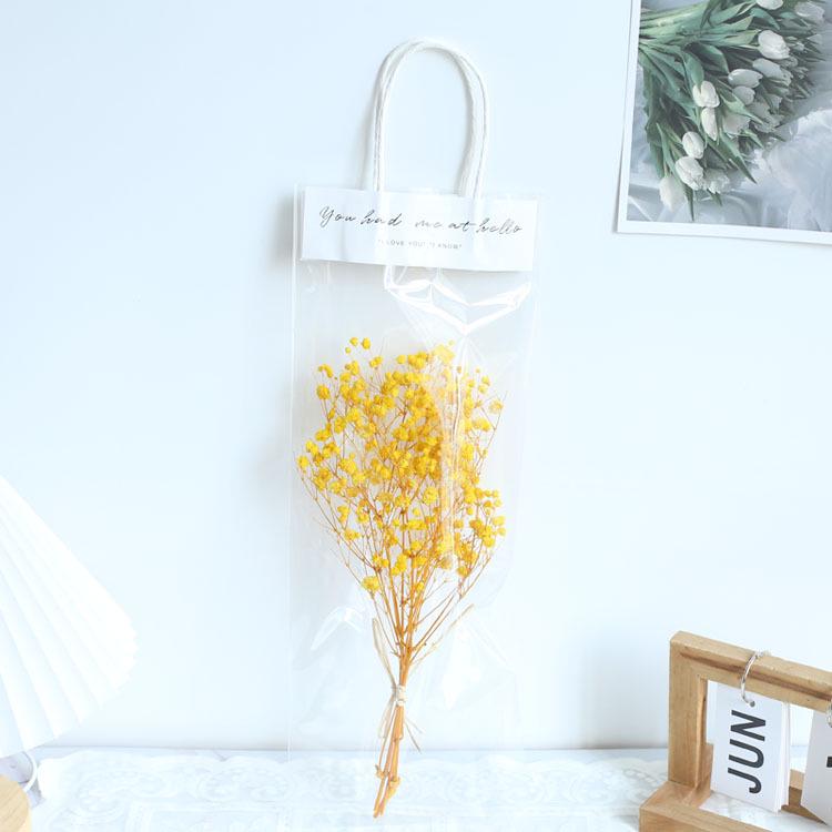Everlasting Real Flower Bouquet: Gypsophila, Daisy, Cotton, Forget-me-not, Rose - Perfect for Qixi Festival, Valentine's Day, and Teacher's Day.