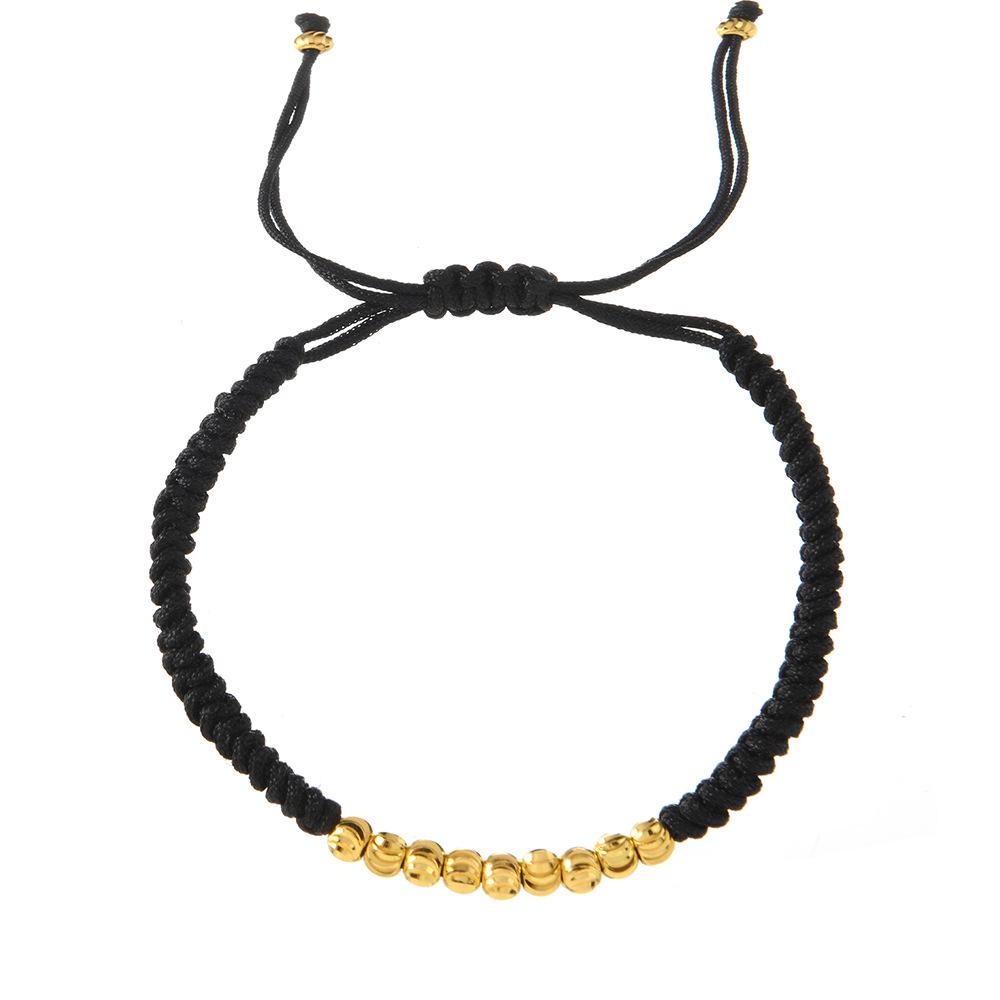 Минималистичный регулируемый женский браслет 2024 года с медными бусинами