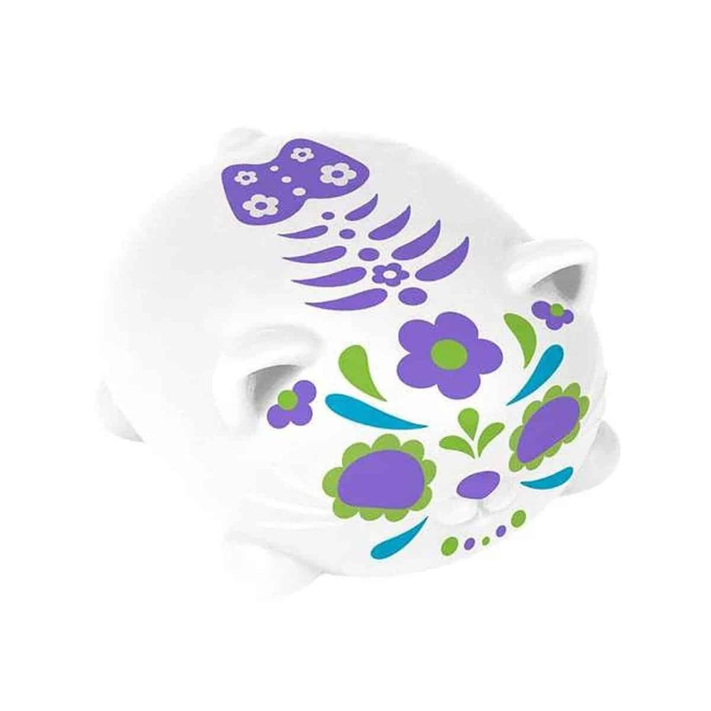NeeDoh Sugar Skull Cats Slow Rising Squishy Fidget Toy Stress Relief Cute White Kitty Sensory Toy Novelty Anxiety Relief Gift for Kids Adults
