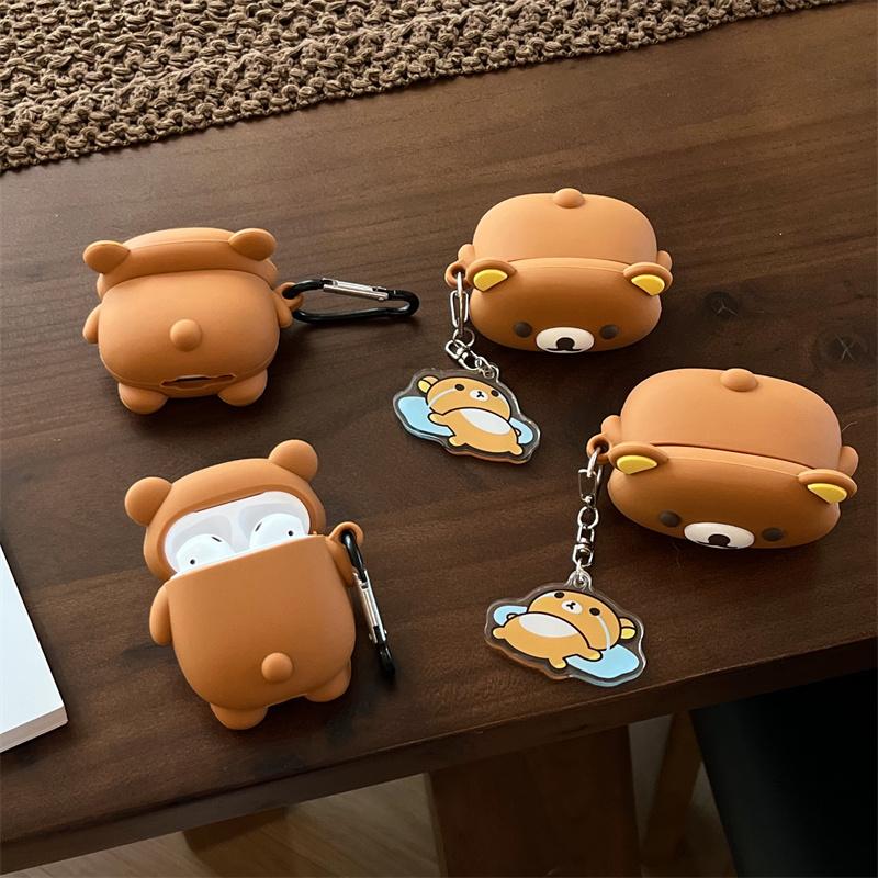 Cute Bear Earphone Case for AirPods Pro 2 Charging Cover Silicone Wireless Headphone Earbuds Cover for Air Pods 3 2 1 Funda