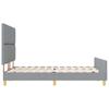 Bed Frame with Headboard Light Grey 140 x 190 cm Fabric