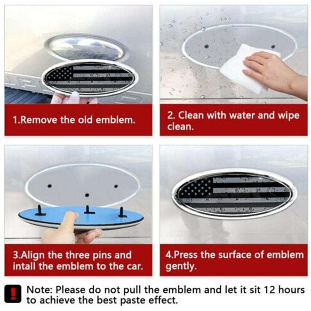 Логотип 9 дюймов/серебряный флаг в нижней части передней части автомобиля, прочный логотип