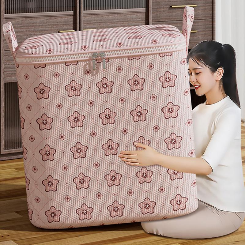 Foldable Storage Bag Clothes Storage Bag Wardrobe Dustproof Closet Organizer Organizer With Handle Quilt Blanket Pillow Storage