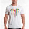 Heart Dog Paw Rainbow TShirt Summer Casual Cotton Tee Oversized Streetwear Tops Vintage Graphic Print Unisex Unisex Unisex