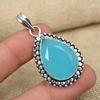 Blue Chalcedony Gemstone Solid 925 Sterling Silver Handmade Jewelry Charming Pendant
