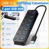 7-in-1 USB 3.0 Power Adapter USB Splitter USB Hub USB Hubs USB Multiple Expander Switch 120CM Cable USB Docking Stations