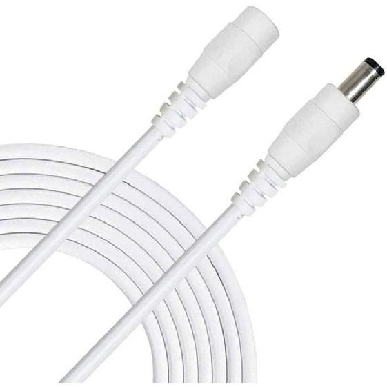 DC 12V Extension Power Cable Male To Female 2.1mm*5.5mm Connector Wire 0.5m 1m 2m 3m 5m 10m White Black Power Cord For LED CCTV 5